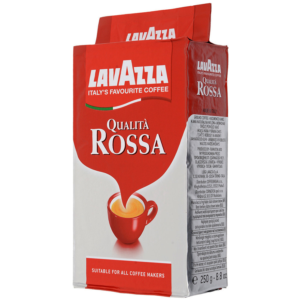 Кофе молотый Lavazza Qualita Rossa Арабика 250 г, Кофе Лавацца ОРИГИНАЛ Италия