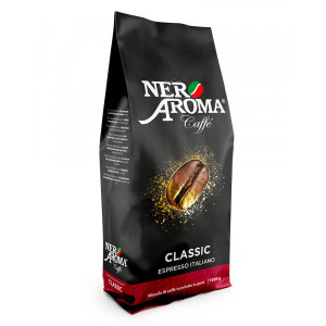 Кава в зернах NERO AROMA CLASSIC Арабіка Робуста 1кг ОРІГІНАЛ Італія