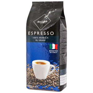 Кава в зернах Rioba Espresso 100% Арабіка 1 кг ОРИГІНАЛ Італія