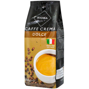 Кофе в зернах Rioba Caffe Crema Dolce 1 кг Арабика Робуста ОРИГИНАЛ Италия