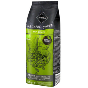 Кава в зернах Rioba Organic Coffee 1 кг 100% Арабіка ОРИГІНАЛ Італія