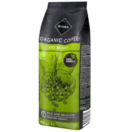 Кофе в зернах Rioba Organic Coffee 1 кг 100% Арабика ОРИГИНАЛ Италия