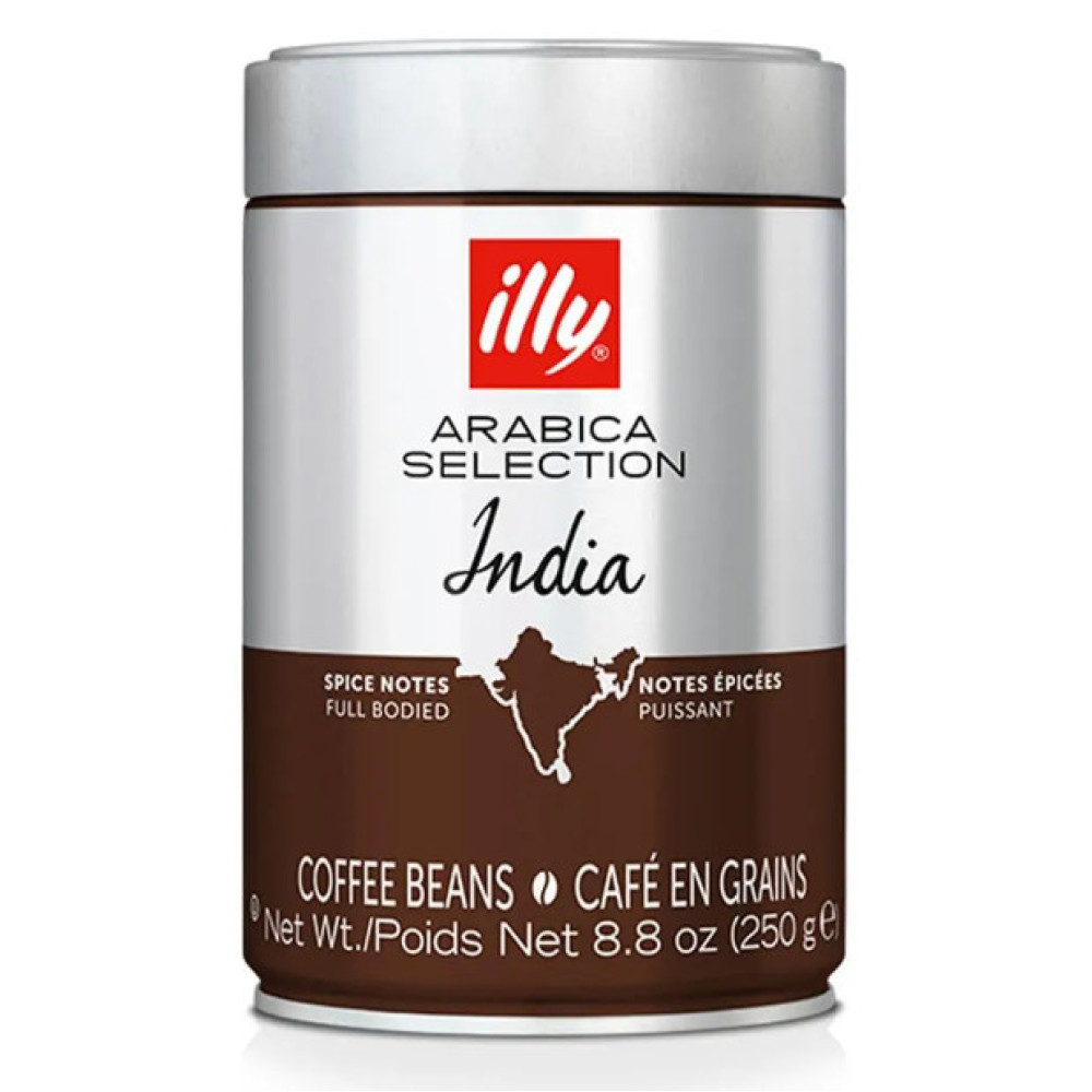 Крепкий итальянский кофе в зернах ILLY Monoarabica India 250 грамм, Эспрессо Италия